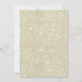 Pananas Tropical Wedding Elegant Ivory Glitter Kaart (Achterkant)