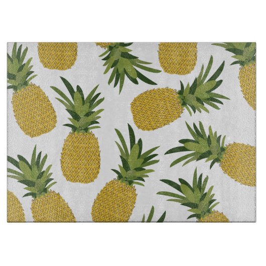 Pananas Tropisch fruitpatroon Snijplank (Voorkant)