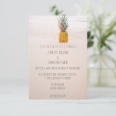 Pananassenstrand bruiloft-uitnodigingen kaart (Staand voorkant)