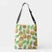 Pananassispatroon waterverf crossbody tas (Achterkant)
