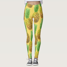Pananassispatroon waterverf leggings