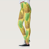 Pananassispatroon waterverf leggings (Links)