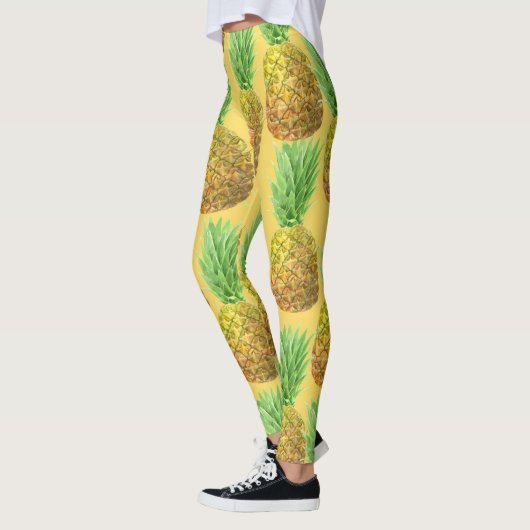 Pananassispatroon waterverf leggings (Links)