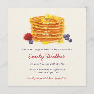 Pancake Breakfast Birthday Kaart