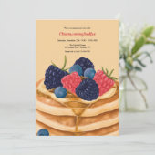 Pancake Breakfast Uitnodiging (Staand voorkant)