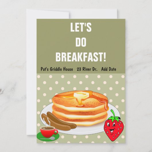 Pancake Breakfast-uitnodigingen Kaart (Voorkant)