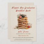 Pancake Brunch Graduation Celebration Invitation (Devant / Derrière)