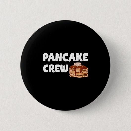 Pancake Crew Funny Pancake Lover Pancake Christmas Ronde Button 5,7 Cm (Voorkant)