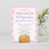 Pancake et pyjamas Anniversaire Invitation PJ's Pa (Debout devant)