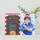 Pancake et pyjamas Anniversaire Invitation PJ's Pa (Debout devant)