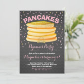 Pancake et pyjamas Anniversaire Invitation PJ's Pa (Debout devant)