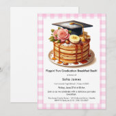 Pancake Graduation Breakfast Celebration Kaart (Voorkant / Achterkant)