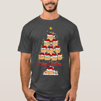Pancake Lover Xmas Matching Santa Pancake Christma T-shirt