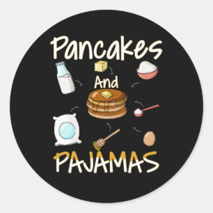 Pancake Pajama Gift Ronde Sticker