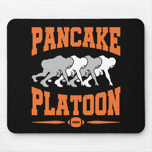 Pancake Platon Football Offenant Line Lineman Muismat (Voorkant)