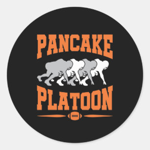 Pancake Platon Football Offenant Line Lineman Ronde Sticker