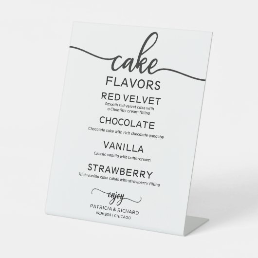 Pancake saveurs Noir et Blanc Panneau de calligrap (Recto)