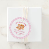 Pancake Short Stack Meisje 1e Verjaardagsfeest Bedankjes Labels (In situ)