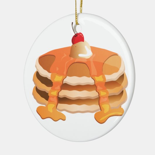 Pancake Stack Keramisch Ornament (Links)