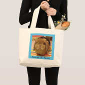 Pancake the Bunny grocery bag Grote Tote Bag (Voorkant (product))