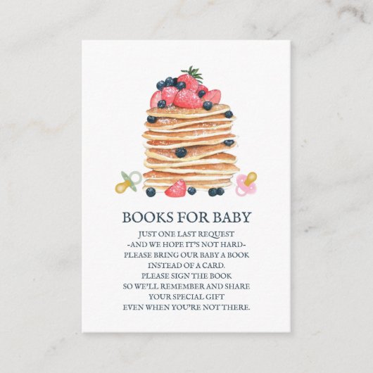 Pancakes and Pacifiers Baby shower Brunch Welcome Informatiekaartje (Voorkant)