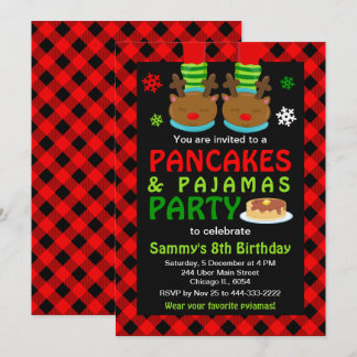 Pancakes and Pajamas Birthday Reindeer Red Pset I Kaart
