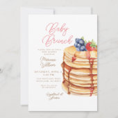 Pancakes Baby shower Brunch Invitation (Devant)