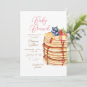 Pancakes Baby shower Brunch Invitation (Debout devant)