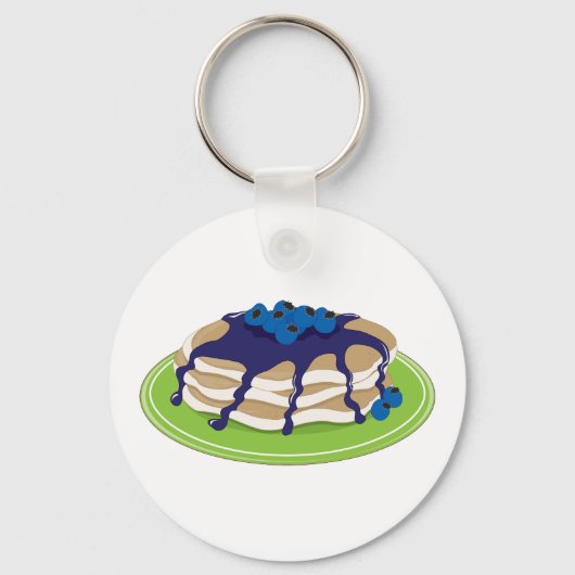 Pancakes Blueberry Sleutelhanger (Voorkant)