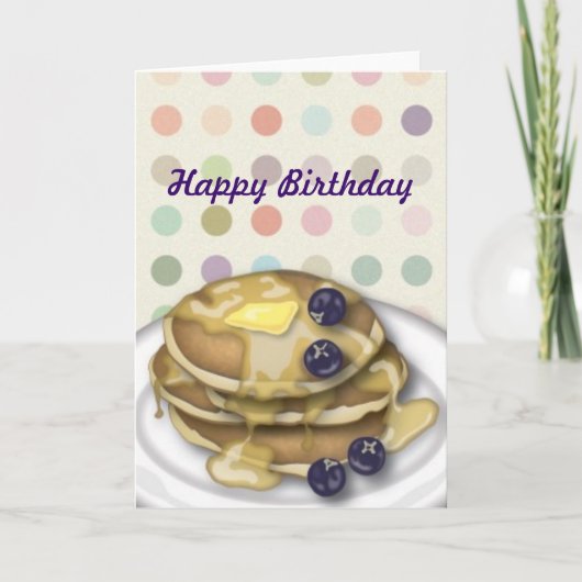 Pancakes Bonne Carte Pois Anniversaire (Devant)