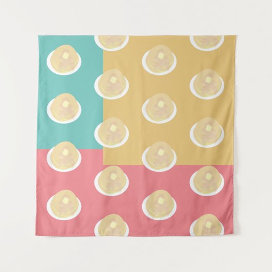 Pancakes Colorful Pop Art Style Wandkleed (Voorkant)