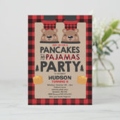Pancakes De Noël Et Pyjamas Invitation Lumberjack (Debout devant)