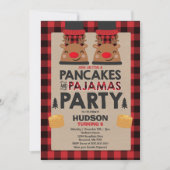 Pancakes De Noël Et Pyjamas Invitation Lumberjack (Devant)