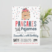 Pancakes en Pajamas Birthday Kaart (Staand voorkant)