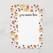 Pancakes et Cartes pour notes de baies personnalis (Devant / Derrière)