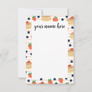 Pancakes et Cartes pour notes de baies personnalis
