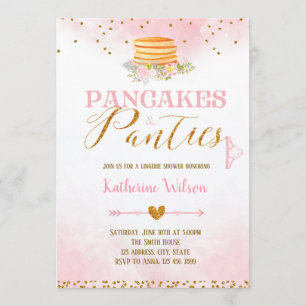 Pancakes et culottes invitation carte lingerie