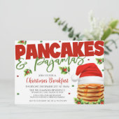 Pancakes Et Pajamas De Noël Invitation (Debout devant)