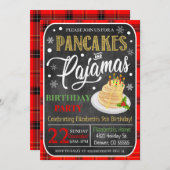 Pancakes Et Pajamas Invitation De Fêtes (Devant / Derrière)