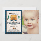 Pancakes Et Pajamas Invitation Plaid (Devant)