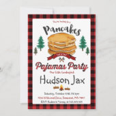 Pancakes Et Pyjamas Anniversaire Invitation Plaid (Devant)