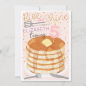 Pancakes et pyjamas couché Invitation Anniversaire (Devant)