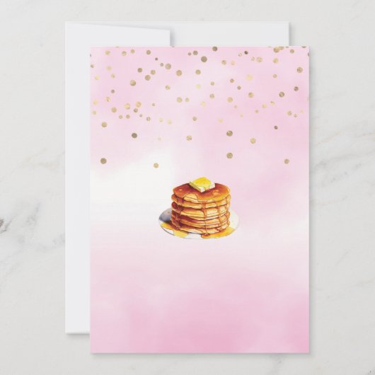 Pancakes et pyjamas couché Invitation Anniversaire (Dos)