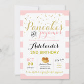 Pancakes et pyjamas Invitation Anniversaire (Devant)
