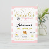 Pancakes et pyjamas Invitation Anniversaire (Debout devant)