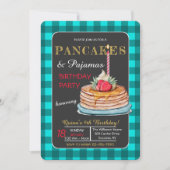 Pancakes et pyjamas Invitation de fête d'anniversa (Devant)