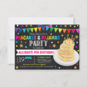 Pancakes et pyjamas Invitation de la fête (Devant)