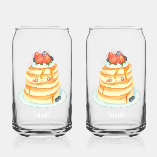 Pancakes Fluffeux Au Sirop D'Érable, Fruits Et Crè (Verso)