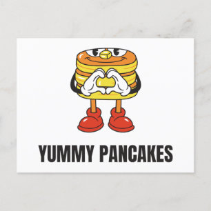 Pancakes Food Kawaii Uitnodiging Briefkaart