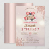 Pancakes Glitter Drikeh Birthday Kaart (Voorkant / Achterkant)